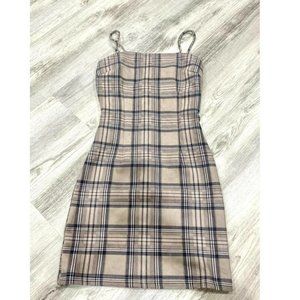 plaid mini dress